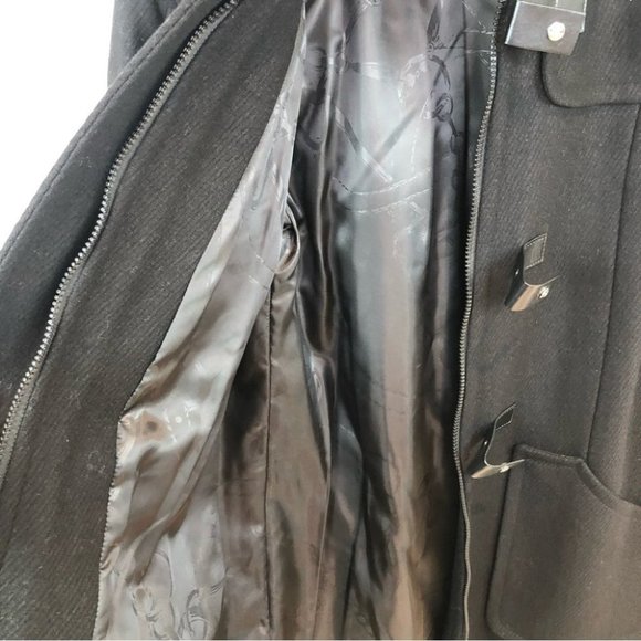 New RALPH Lauren black wool blend pea coat jacket size 8 - Picture 14 of 16